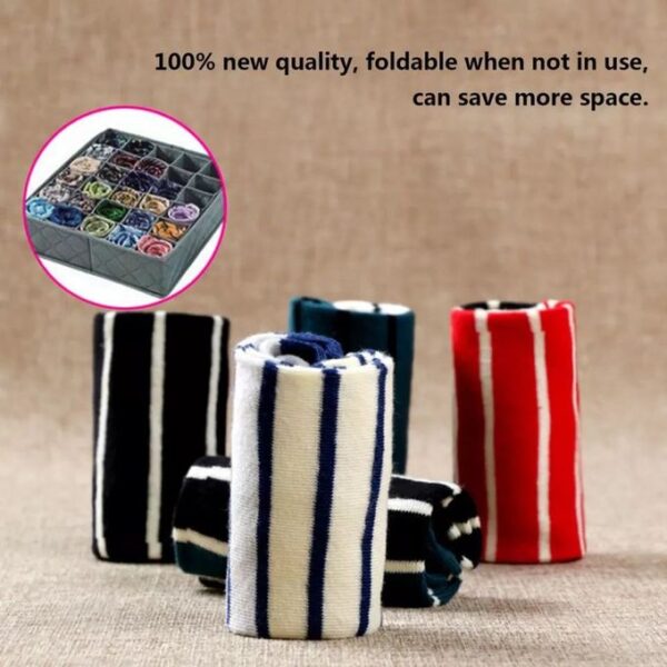 30 Grids Storage Box Fold Underwear Ties Socks Drawer Organizer - Image 3