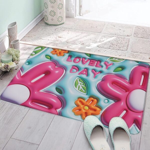 3D Visual Anti-Slip Absorbent Mat, Bath Mat Rug, Quick Dry Super Absorbent Non-Slip Thin Bathroom Rugs Fit Under Door - Image 4