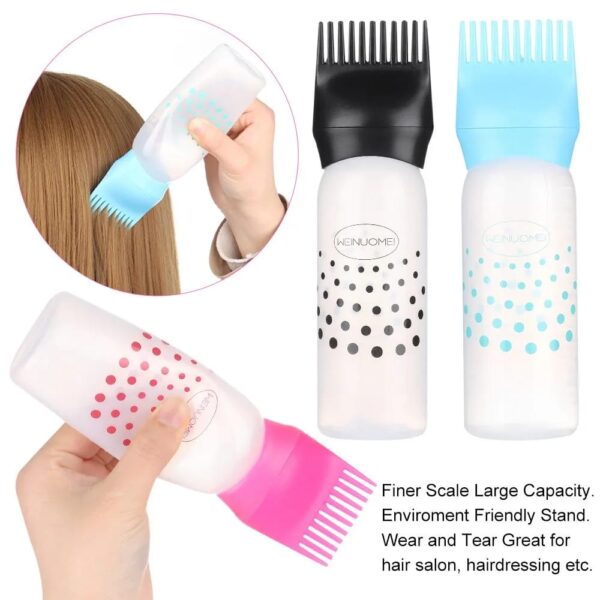 Root Comb Applicator Squeeze Bottle for Hair Dye and Oils - Image 2