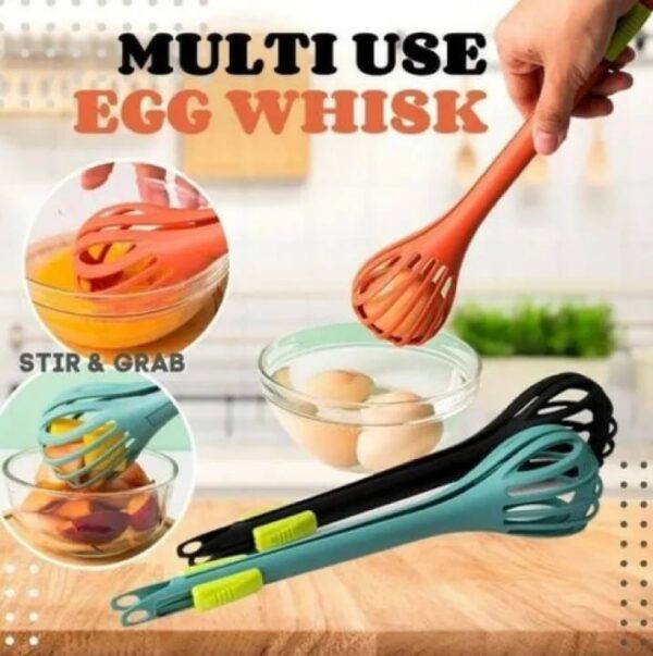 Kitchen Tongs Nylon Egg Whisk Beater - Egg Clip | Noodles Scoop Food Clamp Spoon