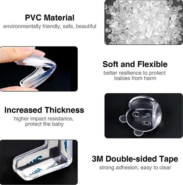 Silicon Corner Protector Anti-Collision Angle - Transparent Silicone Table Corner Protector - Image 2