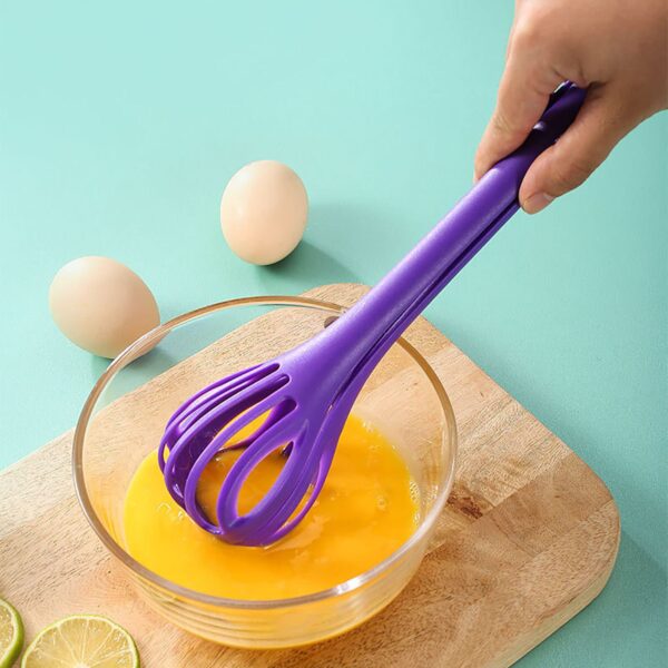 Kitchen Tongs Nylon Egg Whisk Beater - Egg Clip | Noodles Scoop Food Clamp Spoon - Image 2