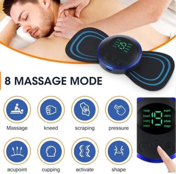 USB Rechargable Butterfly Portable Neck & Body Massager - Smart Fitness Training Gear with 6 Modes - Muscle Trainer Toning Belts - Image 5