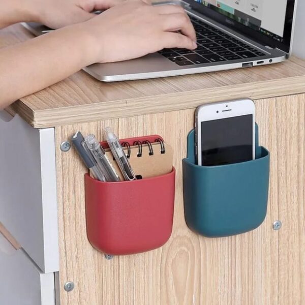 Wall Mounted Mobile Holder, Remote Holder, Storage Box - Image 6