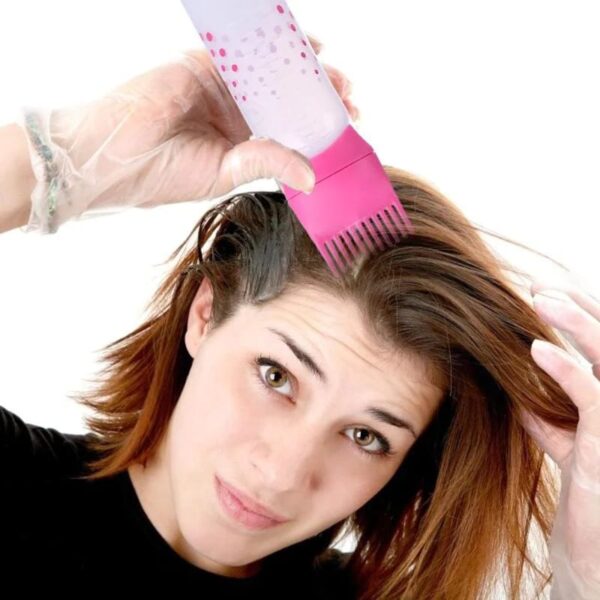 Root Comb Applicator Squeeze Bottle for Hair Dye and Oils