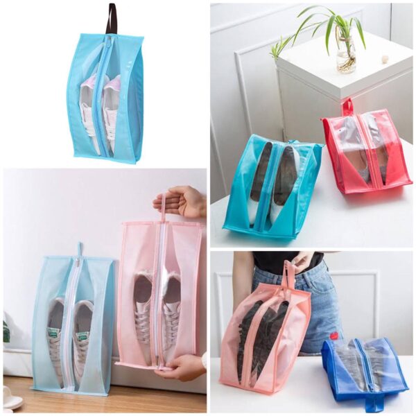 Product details of New Center Zip Shoe Storage Bags/Shoe Organizer (Mix/Random color) Pack of 2