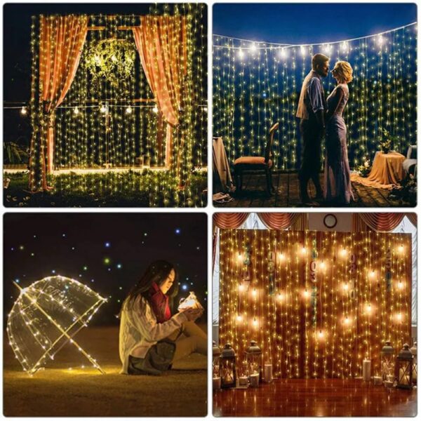 Curtain String Light Remote Control USB Powered for Party & Home Decorations - Image 2