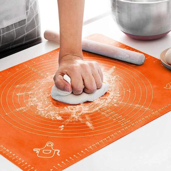 Product details of Non Slip Silicone Roti / Baking Mat With Measurements | 40cm x 50cm Heat Resistant, Non-Stick, Rolling Dough, Easy To Clean, No Fading