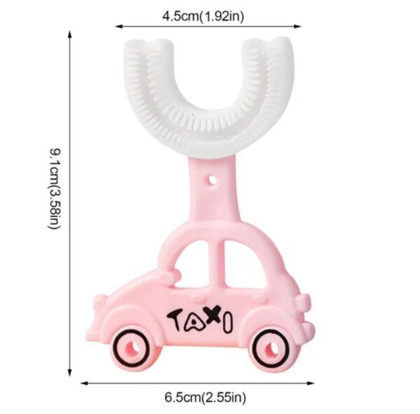 360 Degrees Taxi Style Children U-Shaped Tooth Brush in Different Colors - Image 3