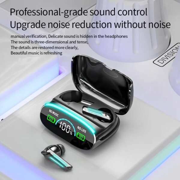 Earbuds M39 TWS - LED Display Touch Wireless Bluetooth Headset | Wireless Earphones with Charging Case | Good Sound Quality - Earbuds with Mic - Touch Control Earpods - Wireless Earbuds - Compatible with All Bluetooth devices Android & IOS - Image 2