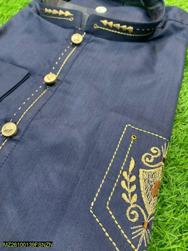 Wash & Wear - Men's Stitched Embroidered Shalwar Kameez - Image 2