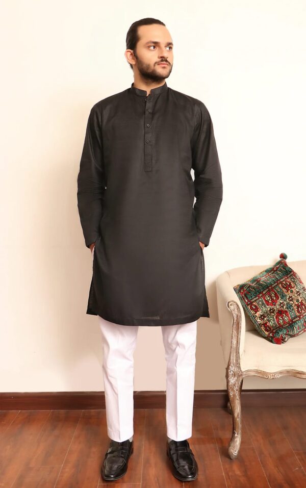 1 Piece Stitched – Jacquard Plain Kurta