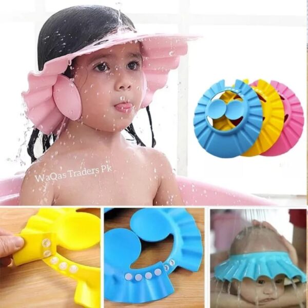 Baby Shower Adjustable Cap || Hair Wash Hat for kids Infant Ear Protection || Safe Children Kids Shampoo Bath Head Cover