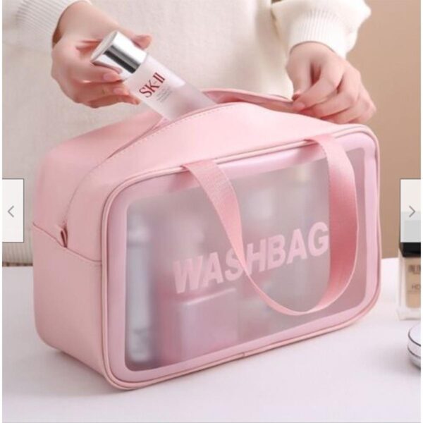 Transparent Waterproof PVC Cosmetic Bag/Cosmetic Organizer || Portable Travel Makeup Storage/Beauty Case