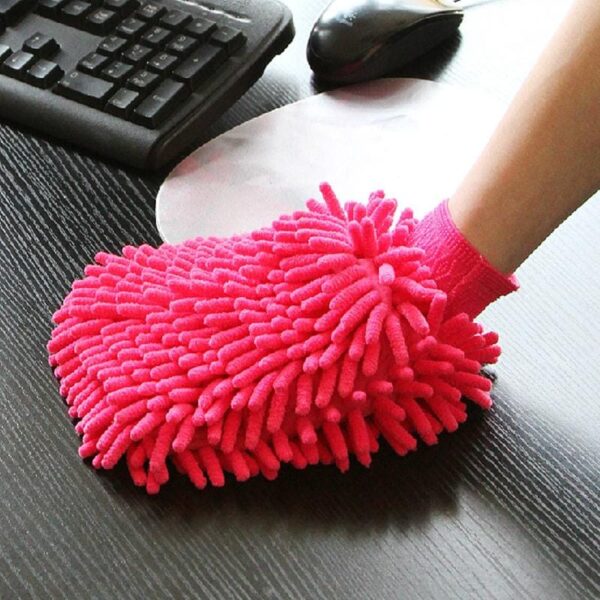 Super Thick Microfiber Cleaning Glove Duster for Wash & Dust Cleaning Hand Mop Glove - Image 2