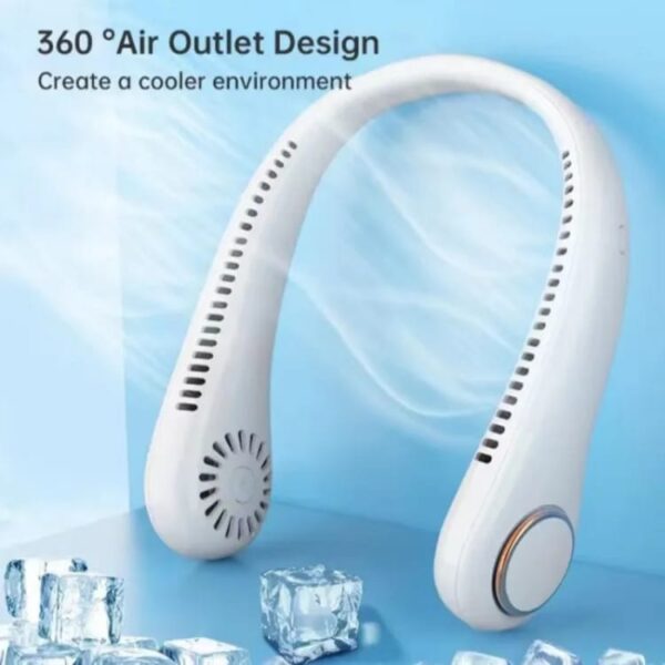 Rechargeable Portable Neck Fan, Hands Free Bladeless Fan, 360° Cooling Personal Neck Fan - Image 11