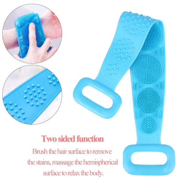 Silicone Body Back Scrubber for Skin Deep Cleaning / Silicone Body Bath Brush Scrubber - Image 2