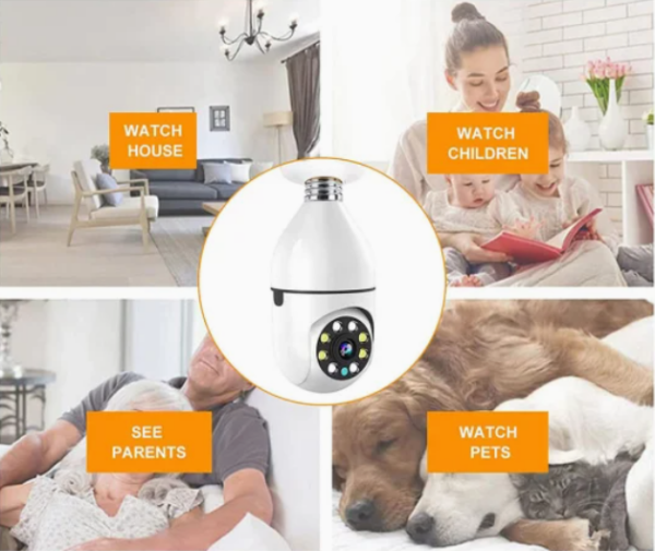 WIFI PTZ Bulb Camera v380 pro | Security Camera Panoramic WiFi Camera with Auto Tracking - Image 8