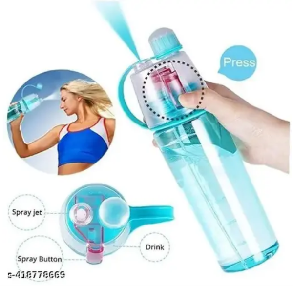 600ml Sports Water Bottle Mist Spray, Leakpoof and Dustproof Cap - Image 6