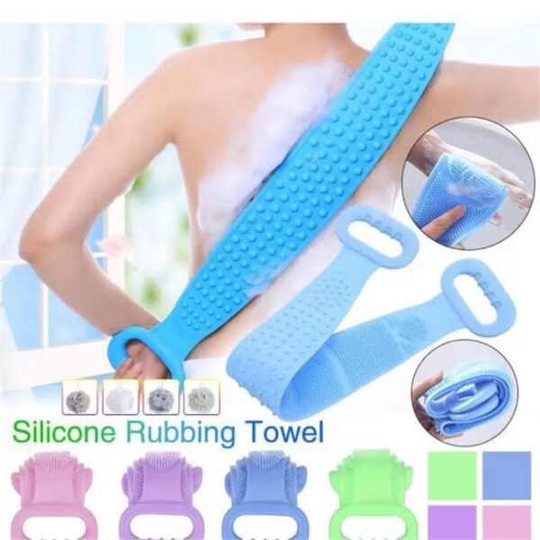 Silicone Body Back Scrubber for Skin Deep Cleaning / Silicone Body Bath Brush Scrubber - Image 3