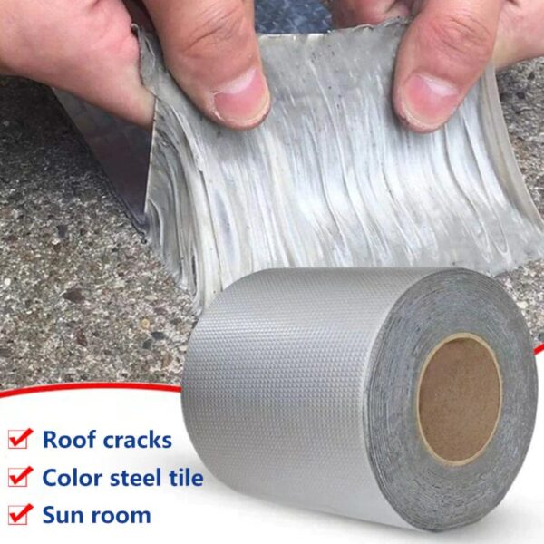 Super Strong Waterproof Butyl Aluminum Rubber Foil Tape Stop Leaks Seal Repair - Image 3