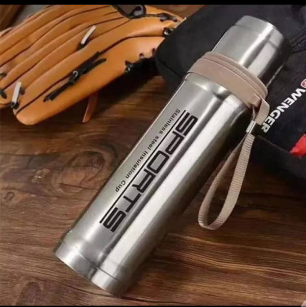 Sports Vacuum Flask 750ML Stainless Steel Water Bottle- Hot & Cold Thermos - Image 4