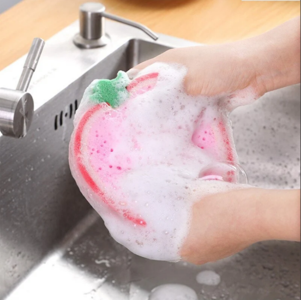 Fruity Dishwashing Sponge || Dual-Sided Cleaning Sponge Kitchen - Image 3