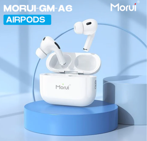 Morui Airpods Pro 2 (A6) - Wireless Earbuds - Gaming earbuds Pro 2 With ENC Noise Reduction For Clear Sound - TWS Bluetooth headphones - Image 3