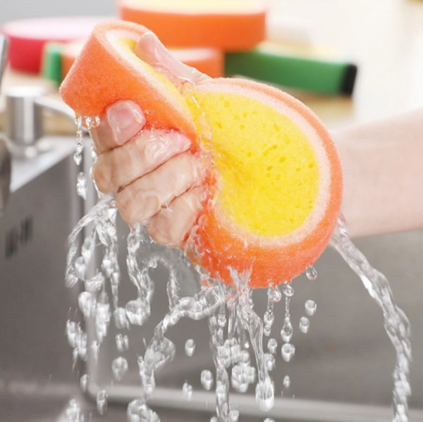 Fruity Dishwashing Sponge || Dual-Sided Cleaning Sponge Kitchen - Image 4