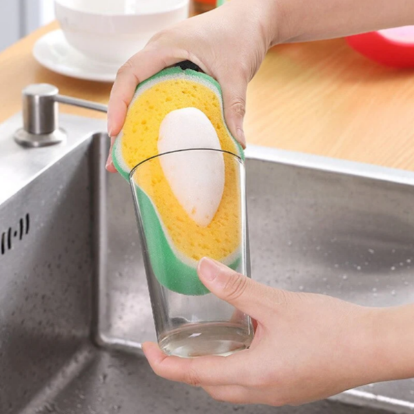 Fruity Dishwashing Sponge || Dual-Sided Cleaning Sponge Kitchen - Image 6