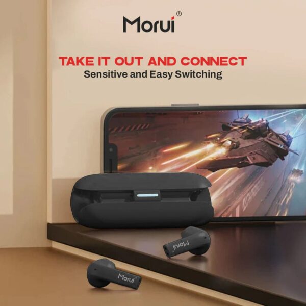 Morui Airpods (MB-H1) Wireless Earbuds - TWS Bluetooth headphones With Dual Mic - Gaming earbuds With ENC Noise Cancellation For Clear Sound