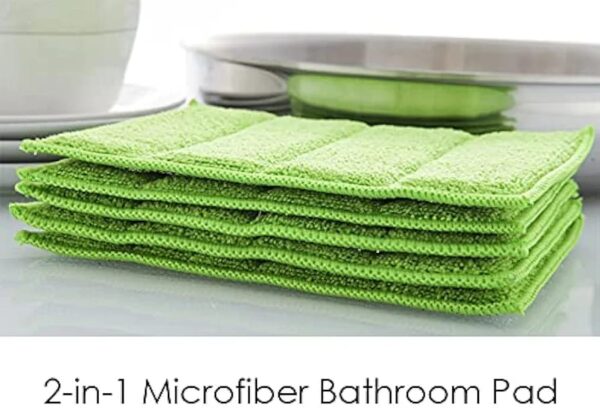 Multipurpose 2 in 1 MicroFiber Bathroom pad Double Sided Sponge Cleaning Pad High Performance Clean Cloth - Image 7