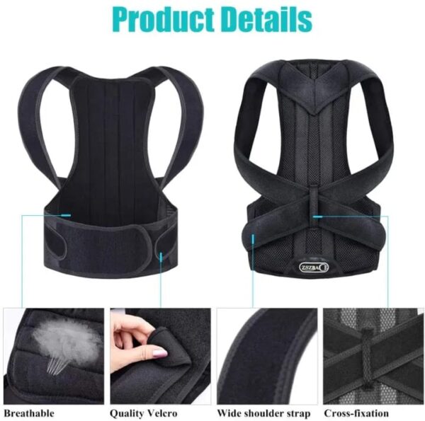 Posture Corrector Belt, Back and Shoulder support - Back Pain Relief Belt - Image 3