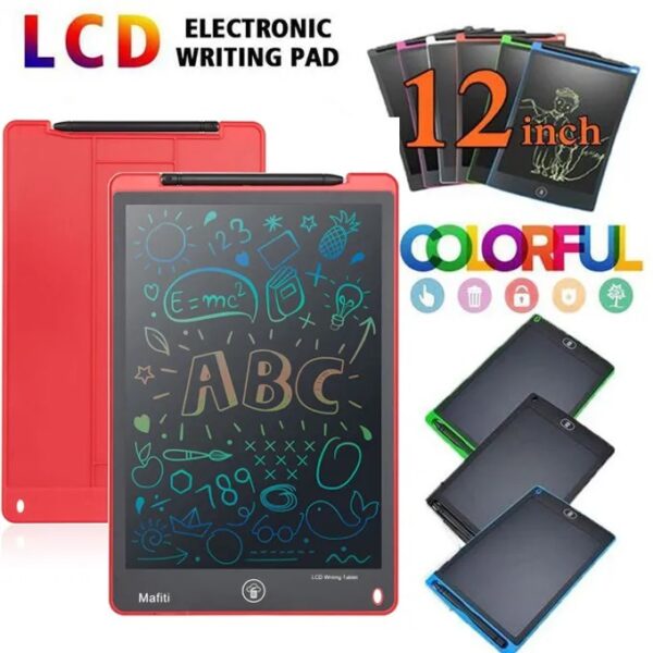 12 inch LCD Writing/Drawing Tablet Paperless - 1 Click Erasable E-Writer Digital Drawing Board