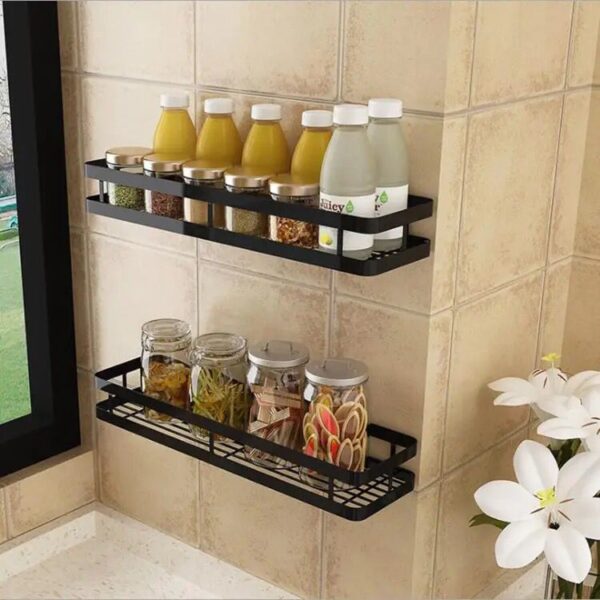 Kitchen Spice Rack/Shelf - Single Storage Shelves Rack For Kitchen Bathroom